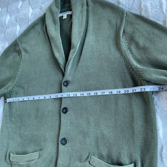 🔥Goodthreads Green Cotton Knitted Sweater Cardigan Kurt Cobain Grunge Grandpa - Picture 12 of 15